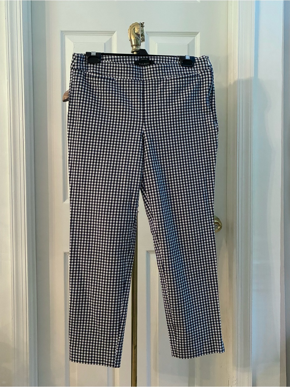 Talbots Chatham Black Gingham Stretch Chino Pants